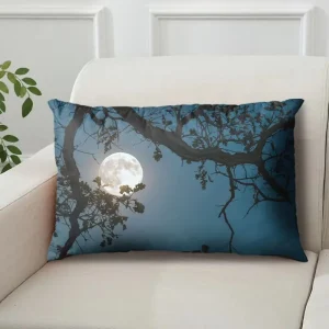 Internet-Famous Moon Pillow with Starry Night Scene, Single-Sided with Core, Pillowcase, Cushion Cover