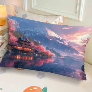 Ins-Style Ink Landscape Dormitory Pillow, Bedside Bedroom Pillow Gift, Nap Creative Living Room Sofa Cushion