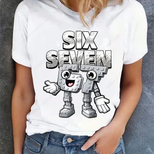Funny 67 Brainrot Women T Shirts for Laddy Six Seven Brain Rot T-Shirt Party Tshirt for Girls T shirt for Woman Tops Tees