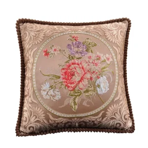 Jacquard Floral Decorative Cushion Cover 48x48cm Sofa Home Bedroom Decor Classic Throw Pillowcase Chair Waist Covers