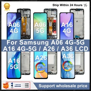 OEM For Samsung Galaxy A06 LCD SM-A065F Display Touch Screen A16 LCD Digitizer Assembly For Samsung A26 5G A36 5G Replacement