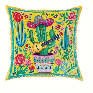 Home Decor Colorful Floral & Animal Pattern Pillow Covers Pattern Cushion Cover Suitable For Sofa Bedroom Car Pillow Cover