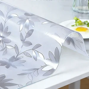 Thickened 1.0mm transparent cosmos PVC tablecloth waterproof table cover oil-proof kitchen custom soft glass protection mat
