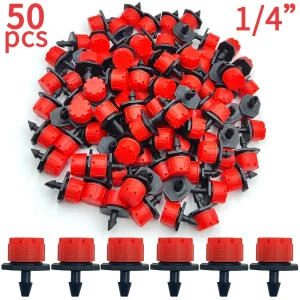 Adjustable 4/7mm Micro Nozzles 50Pcs For Flower Beds Vegetable Irrigation Dripper Emitter Watering Sprinkler Anti-Clogging