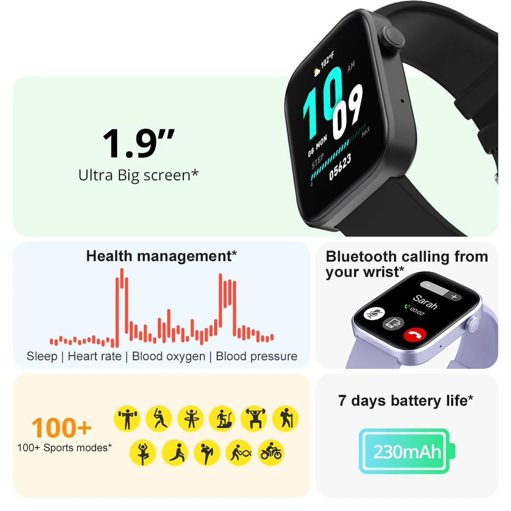COLMI P71 Smartwatch for Men And Women with Voice Calling Health Monitoring IP68 Waterproof Smart Notifications Voice Assistant - الصورة 2