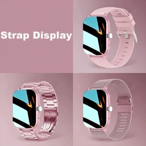 Fashion Bluetooth Calls Smartwatch 1.83 Inch Touch Screen Heart Rate Blood Oxygen Sleep Monitor Waterproof Smart Watch Women Men