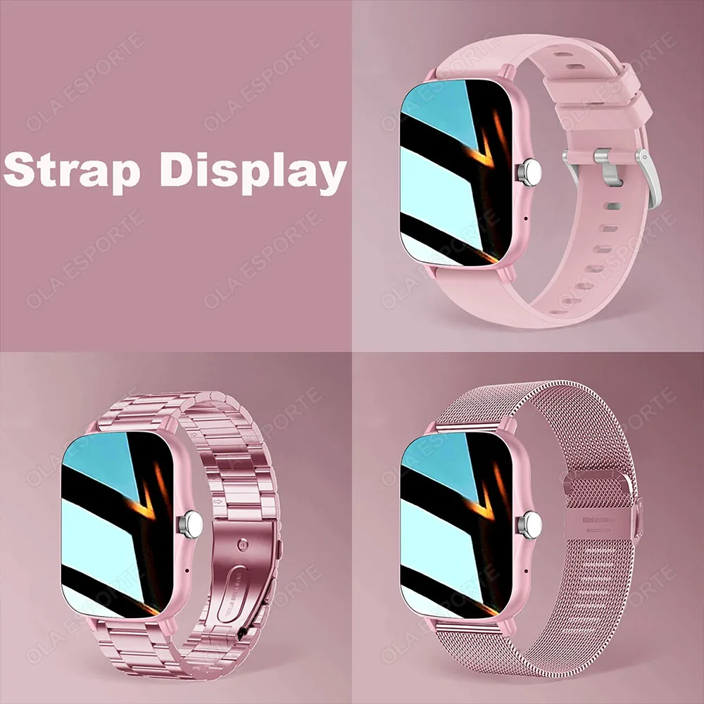 Fashion Bluetooth Calls Smartwatch 1.83 Inch Touch Screen Heart Rate Blood Oxygen Sleep Monitor Waterproof Smart Watch Women Men - الصورة 2