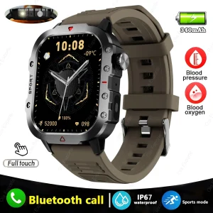 New Military GPS Smart Watch Men Flashlight Health Monitor Waterproof Outdoor Sports Fitness Bluetooth Call Smartwatch Men Women