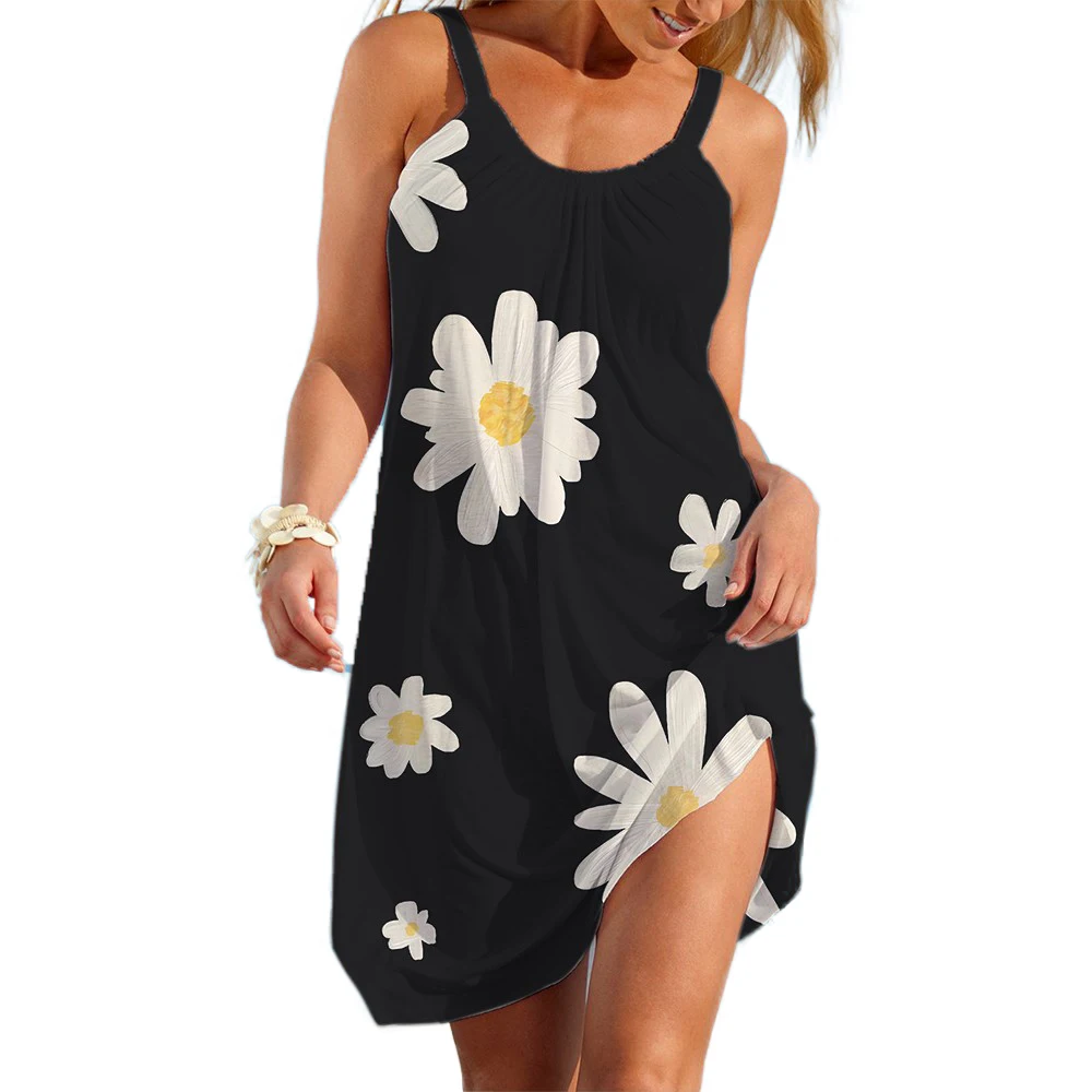 Ethnic Style Women's Slip Dress Bohemain Beach Skirt Summer Woman Casual Clothing Daily Wear Loose Dresses Lady Cool Holiday Top - الصورة 6
