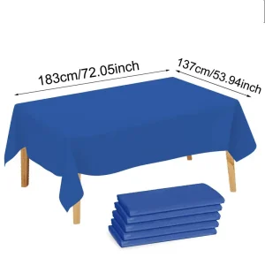 1/5 Pcs Multi Solid Color Disposable Plastic Tablecloth 137×183cm Rectangle Table Cover for Birthday Wedding Events Party Decor