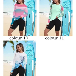 Women's UPF 50+ Sun Shirts Long Sleeve UV Protection Rash Guard Lightweight Quick Dry SPF Hiking Tops Outdoor