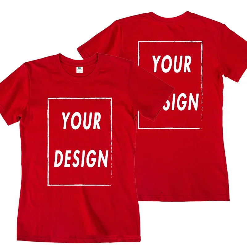UE Size Custom Team T-shirt for Women, Add Your Own Design in Front and Back, Print and Text, High-quality T-shirt for Men - الصورة 9