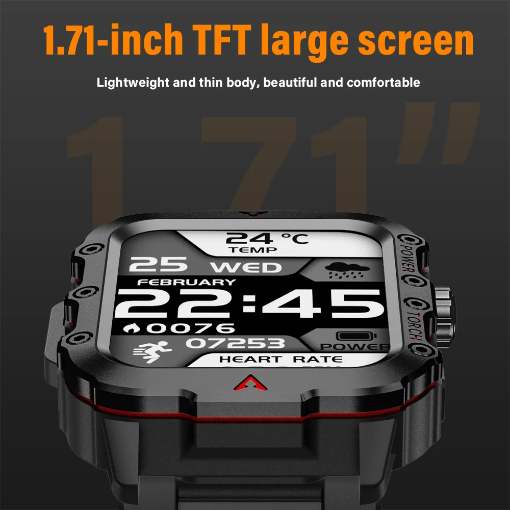 LAXASFIT 2024 New LED Men's Smartwatch Bluetooth Talking Smartwatch Multi Sport Mode Health Monitoring Smart Watch - الصورة 3