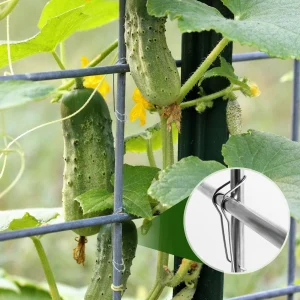 50Pcs Plant Trellis Connecting Buckles Pipe Support Fixing Clip Steely Plant Vine Climbing Pole Cages Connector Garden Vegetable