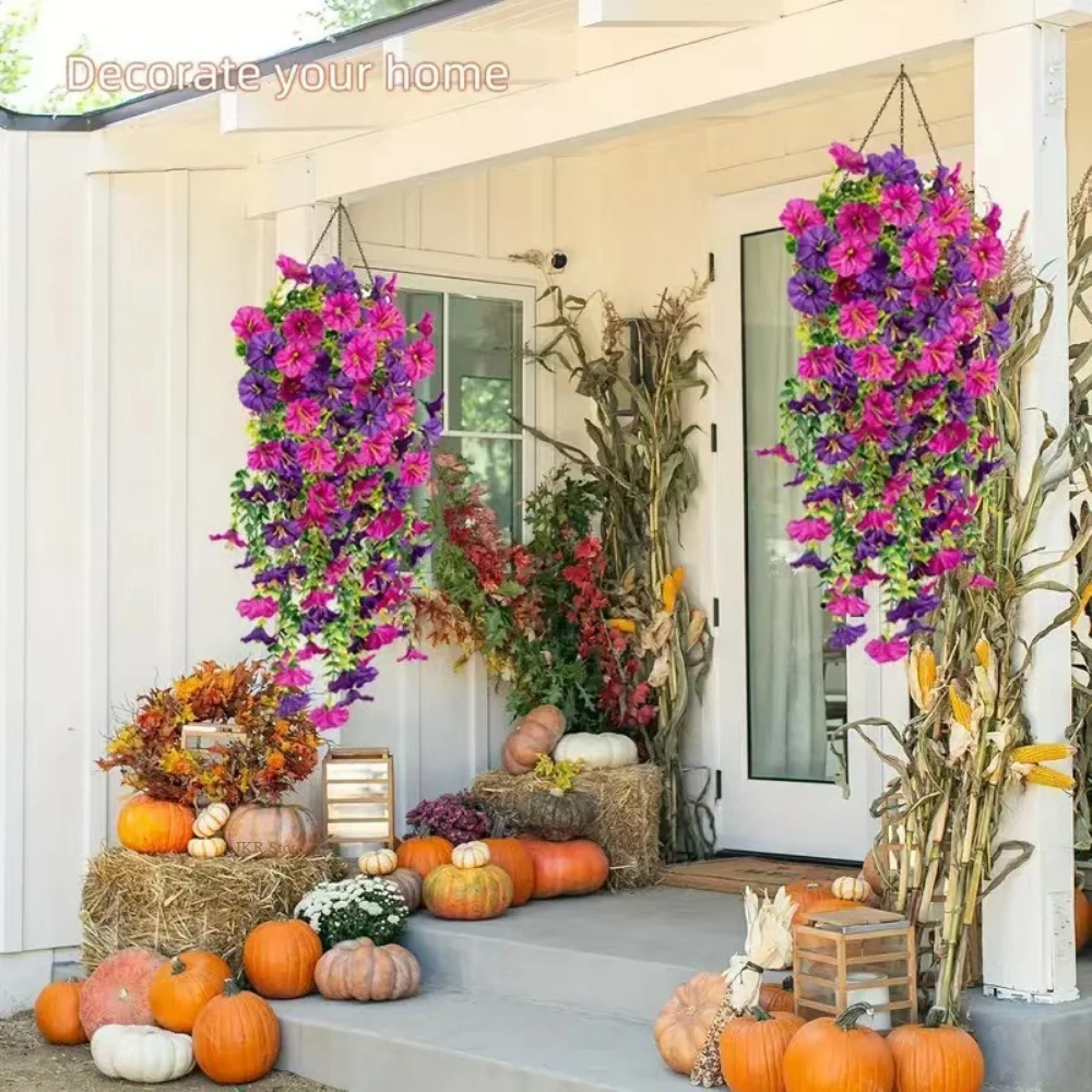 Artificial Flower New Artificial Hanging Flowers and Plants Easter Decoration 2025 UV-resistant and Realistic Room Decor Wedding - Image 4