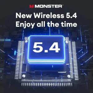 Monster MQT52 Bluetooth 5.4 Headphones TWS Wireless Earbuds with Mic Sport Earphones Talking Noise Canceling headset For Phone