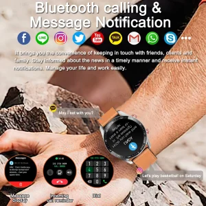 2026 New Voice Call Smart Watch Men AMOLED Screen Heart Rate Waterproof Sports Watch ECG+PPG Health Smartwatch For Android IOS