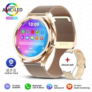 2025 New Watch 6 Smart Watch Men 1.46 inch GPS Sports Fitness Tracker Custom Dial Clock Heart Rate BT Calling SmartWatch Women