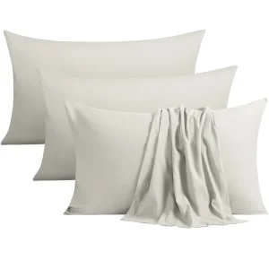 4pcs Microfiber Pillowcases Solid Color, Envelope Closure, Machine Washable, Woven Fabric, for Bedroom, Living Room
