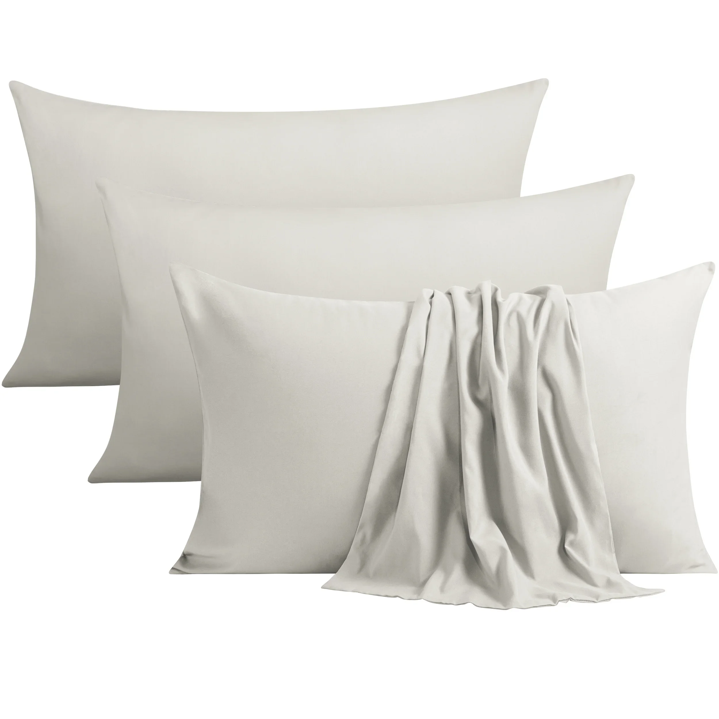 4pcs Microfiber Pillowcases Solid Color, Envelope Closure, Machine Washable, Woven Fabric, for Bedroom, Living Room - Image 7