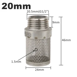 304 Stainless Steel Mesh Filter Garden Irrigation Pump Hose Filter Water Cleaning Mesh Metal Filter