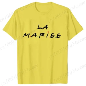 Team De La Mariée T-shirt French Evjf Futur Bride Tees Friends Single Farewell Bachelorette Party Tees Shirt for Women Clothing