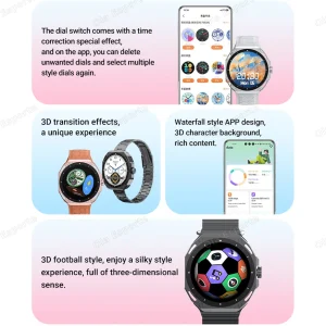 7 IN 1 Strap Smart Watch Men AMOLED Screen Heart Rate AI Voice Assistant GPS Track Smartwatch Bluetooth Call Women Wristwatch