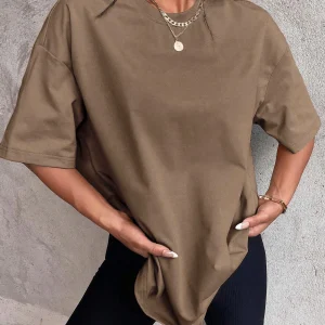 100% Cotton Solid Color Summer Womens T Shirt Street Hip Hop T-Shirts Loose Casual Short Sleeve Comfortable Fashion Tee Tops