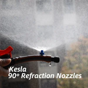 KESLA 100PCS 90-360° Male Barbed Refraction Micro Nozzles Garden Greenhouse Drip Irrigation Sprinkler Atomized Sprayer Watering