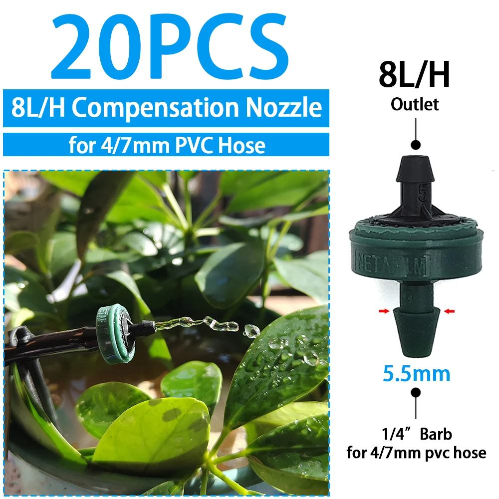 WUJIE Greenhouse Watering Sprinkler Dripper Drip Irrigation Garden Adjustable Mist Emitters Stake Micro Spray Rotating Nozzle - Image 11