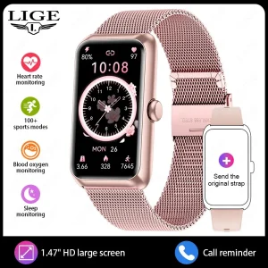 2026 Fitness Tracker Watches for Women Men with Heart Rate Monitor Sleep Tracker IP68 Waterproof Pedometer 1.47" Smart Watch Man