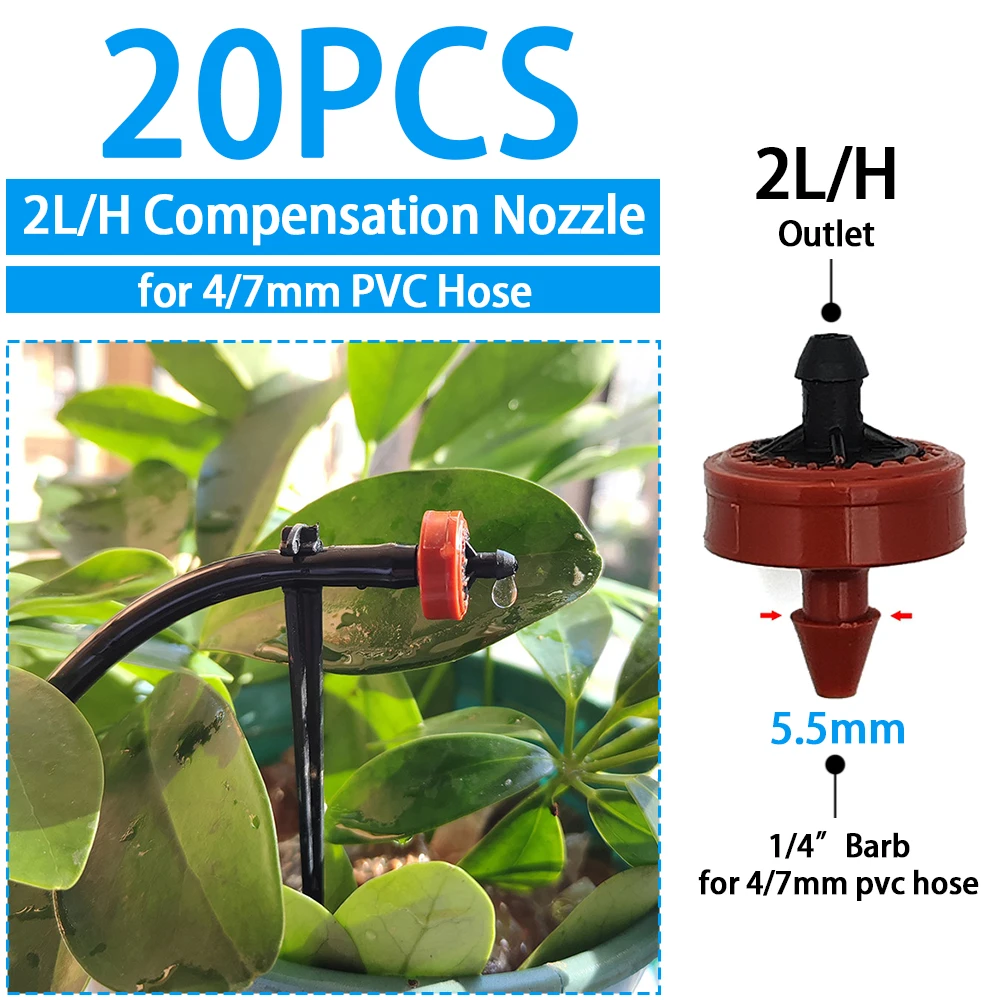 WUJIE Greenhouse Watering Sprinkler Dripper Drip Irrigation Garden Adjustable Mist Emitters Stake Micro Spray Rotating Nozzle - Image 12