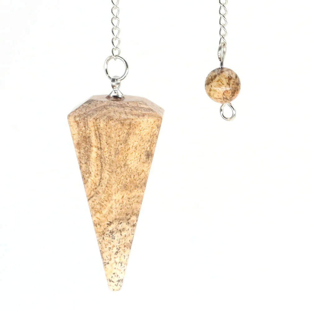 Natural Crystal Pendulums for Divination Dowsing Amethyst Pink Quartz Pendulum Reiki Healing Gem Stone Pendant Pendulos - الصورة 20