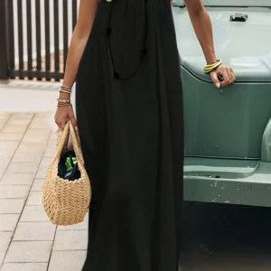 2026 Loose-Fit Spaghetti Strap Dress Women's Casual Homewear Summer Dress Solid-Color Vacation Cool Homewear