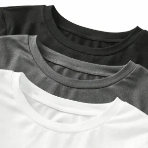 Women's solid-color long-sleeved T-shirt - Polyester knitted fabric, round neck, regular fit, fall-winter style