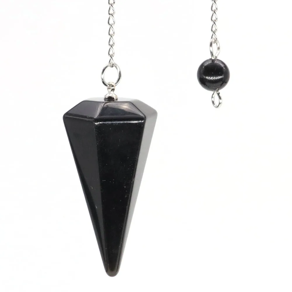 Natural Crystal Pendulums for Divination Dowsing Amethyst Pink Quartz Pendulum Reiki Healing Gem Stone Pendant Pendulos - الصورة 26