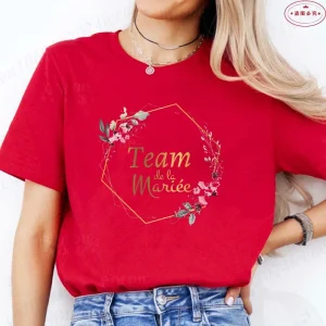 French Girls Team Future Bride T-shirt Wreath Graphic Tees Bridal Wedding Tops Single Farewell Bachelorette Party EVJF Tshirt
