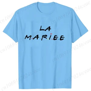 Team De La Mariée T-shirt French Evjf Futur Bride Tees Friends Single Farewell Bachelorette Party Tees Shirt for Women Clothing