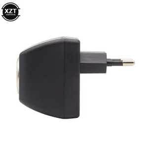 1PC AC Adapter with Car Socket Auto Charger EU Plug 220V AC To 12V DC for Car Electronic Devices Use At Home