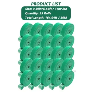 20/2M Nylon Plant Ties Plant Bandage Hook Tie Loop Adjustable Plant Support Reusable Fastener Tape for Home Garden Accessories