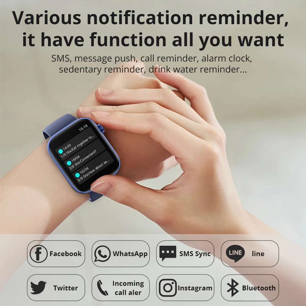 COLMI P71 Smartwatch for Men And Women with Voice Calling Health Monitoring IP68 Waterproof Smart Notifications Voice Assistant - الصورة 5