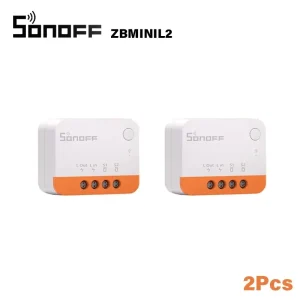 SONOFF ZBMINI L2 Extreme ZigBee Smart Switch No Neutral Wire Required 1-Gang 2-Way Control Switch Alexa Voice Work with ZBBridge