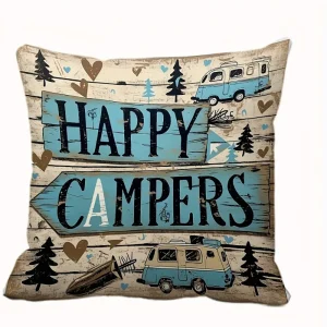 Campers' Paradise: Unique Decorative Pillow Covers with RV and Nature Designs Sofa cushion cover home room decoration