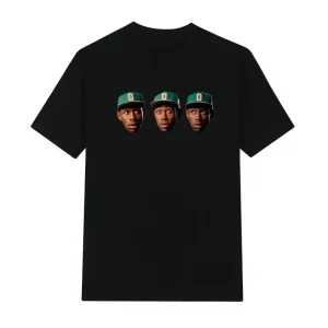 Tyler The Creator Head Pattern T-shirt Summer Women's Short Sleeved T-shirt Retro Hip Hop Rap Singer Cactus Jack T-shirt Y2k Top