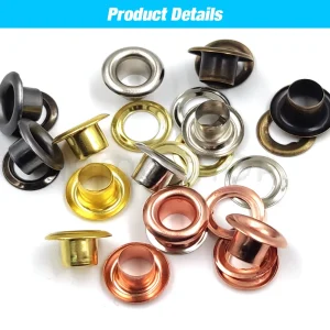 100 Sets 4mm Metal Eyelet Grommet With Washer Round Eye Rings For Leathercraft Repair Shoes Bag Clothing Belt Hat Accessories