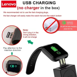 Lenovo Y68 Smart Watch Color Screen Step Counting Multi Sports Mode Message Reminder Photography Music Remote Control Smart Band
