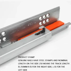 2PC/1Pair Rebound Press Push To Open Under Mount Furniture Kitchen Bath Drawer Slide Rail Runner DTC Brand 25KG