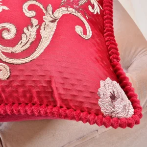 Jacquard Floral Decorative Cushion Cover 48x48cm Sofa Home Bedroom Decor Classic Throw Pillowcase Chair Waist Covers