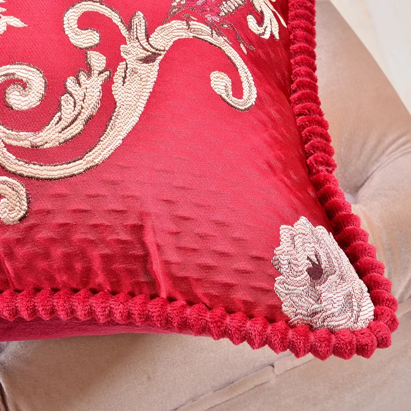 Jacquard Floral Decorative Cushion Cover 48x48cm Sofa Home Bedroom Decor Classic Throw Pillowcase Chair Waist Covers - Image 4