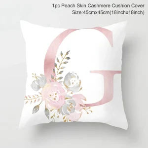 45x45cm Pink Letter Cushion Pillowcase Decorative Sofa Polyester
